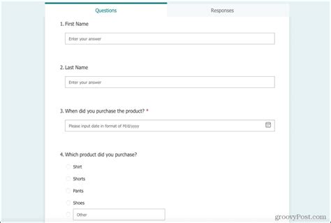 frre|Create a form with Microsoft Forms